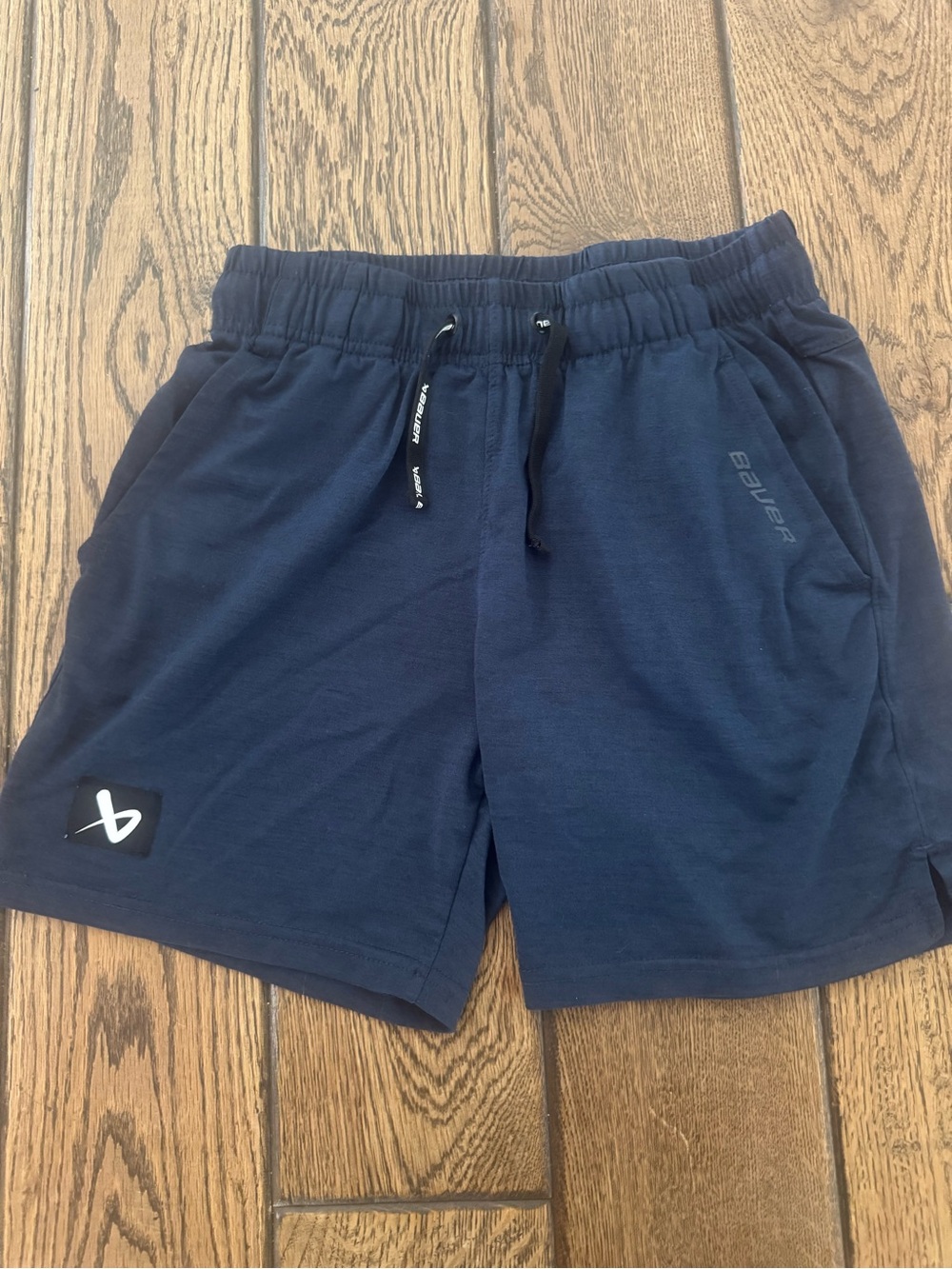 Bauer Youth Medium Navy Performance Shorts hockey team